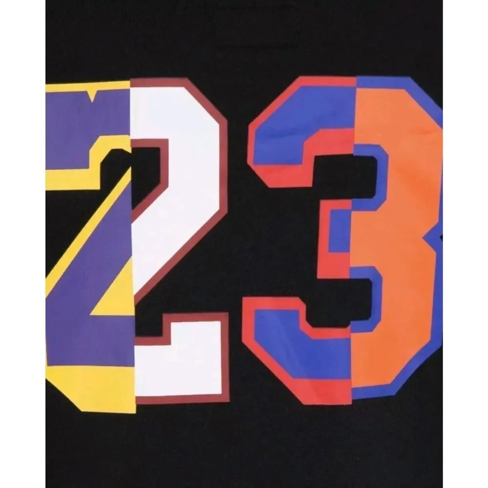 Vintage Jordan Black Crewneck Sweater 23 Colorblock Colorful Top Youth Big Boy L - Picture 4 of 10